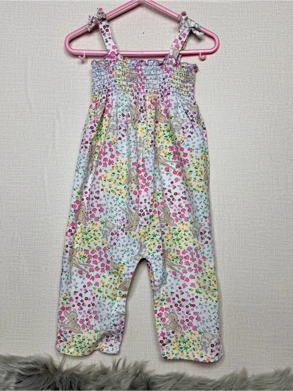 Disney Baby Bambi and Thumper Summer Sleeveless Romper Pants 12 months girl